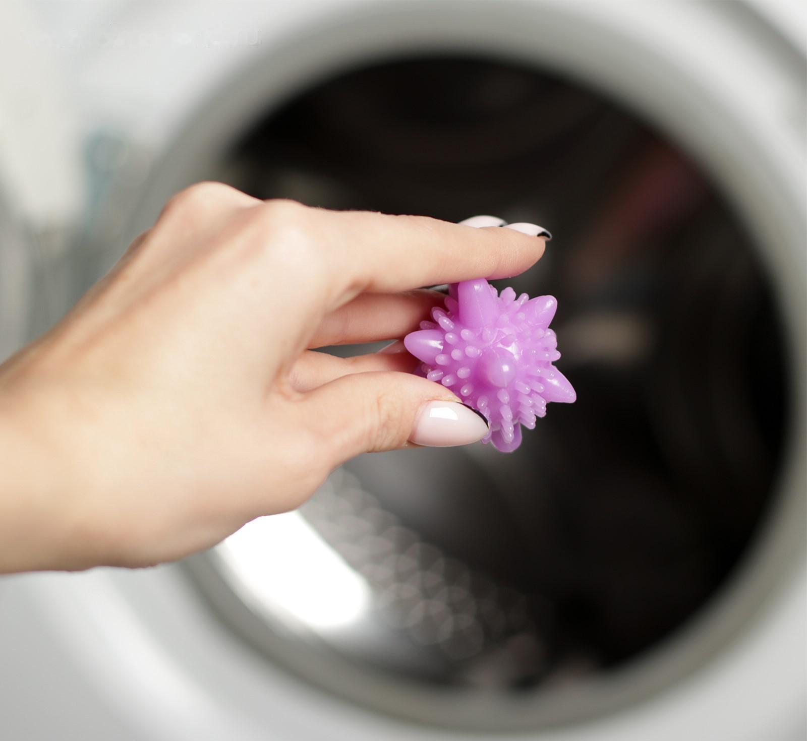 Шарики для стирки белья Доляна, d=6 см, 4 шт, цвет МИКС