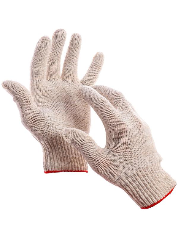 Перчатки, х/б, вязка 10 класс, 5 нитей, без покрытия, белые