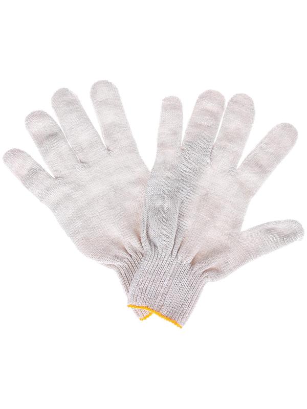 Перчатки, х/б, вязка 10 класс, 5 нитей, без покрытия, белые
