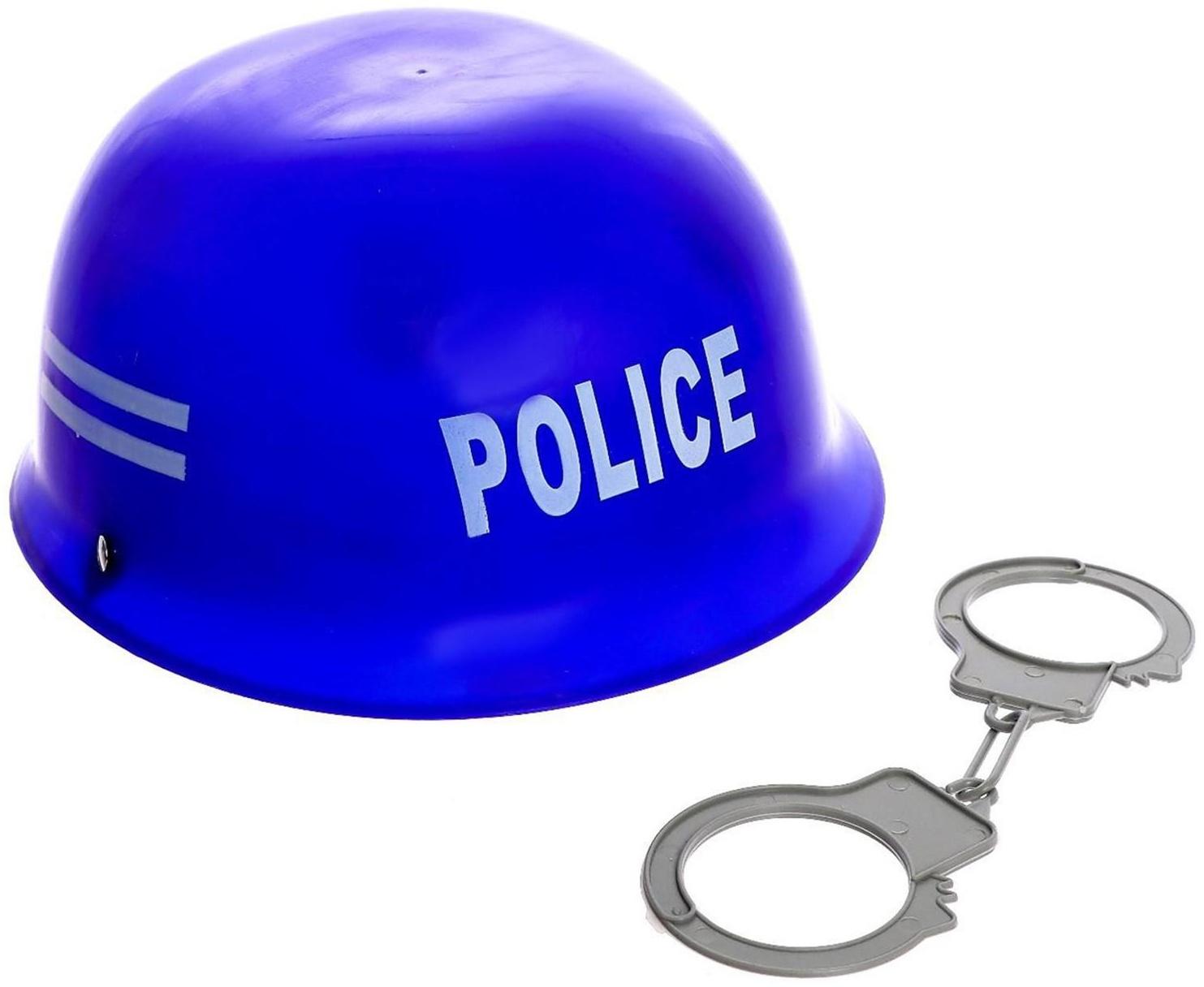 Набор полицейского «Каска», 2 предмета, МИКС