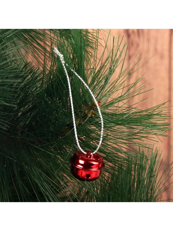 Бубенчики, набор 12 шт., размер 1 шт: 2×2 см, цвет красный, жёлтый, розовый, синий, зелёный