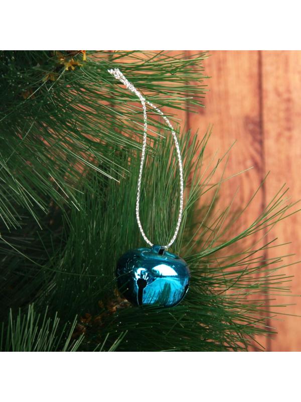 Бубенчики, набор 12 шт., размер 1 шт: 2,5×2,5 см, цвет красный, жёлтый, розовый, синий, серебряный