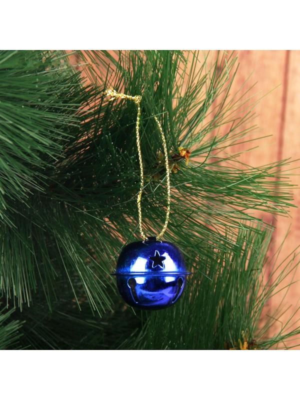 Бубенчики, набор 12 шт., размер 1 шт: 3×3 см, цвет красный, жёлтый, синий, серебряный