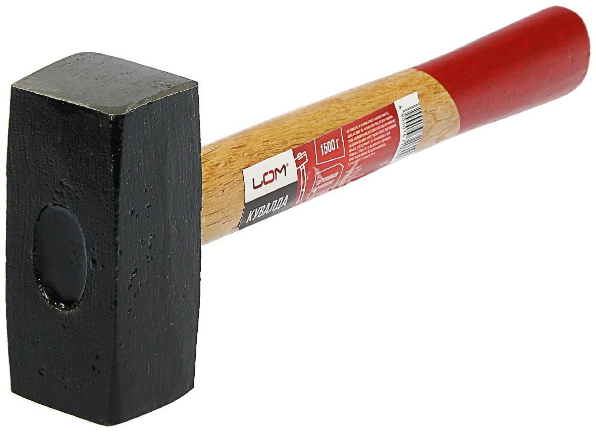 Кувалда ЛОМ, 1.5 кг, деревянная рукоятка