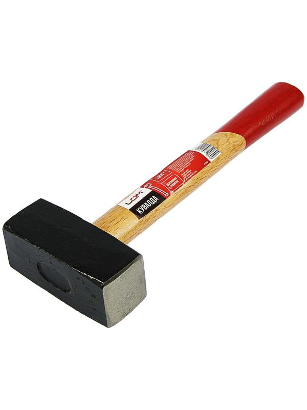 Кувалда ЛОМ, 1.5 кг, деревянная рукоятка