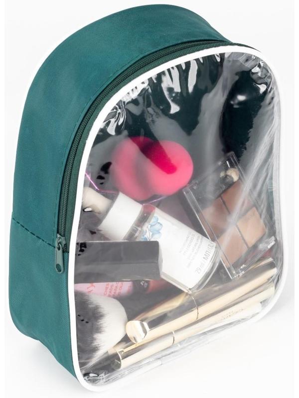 Косметичка на молнии, цвет зелёный