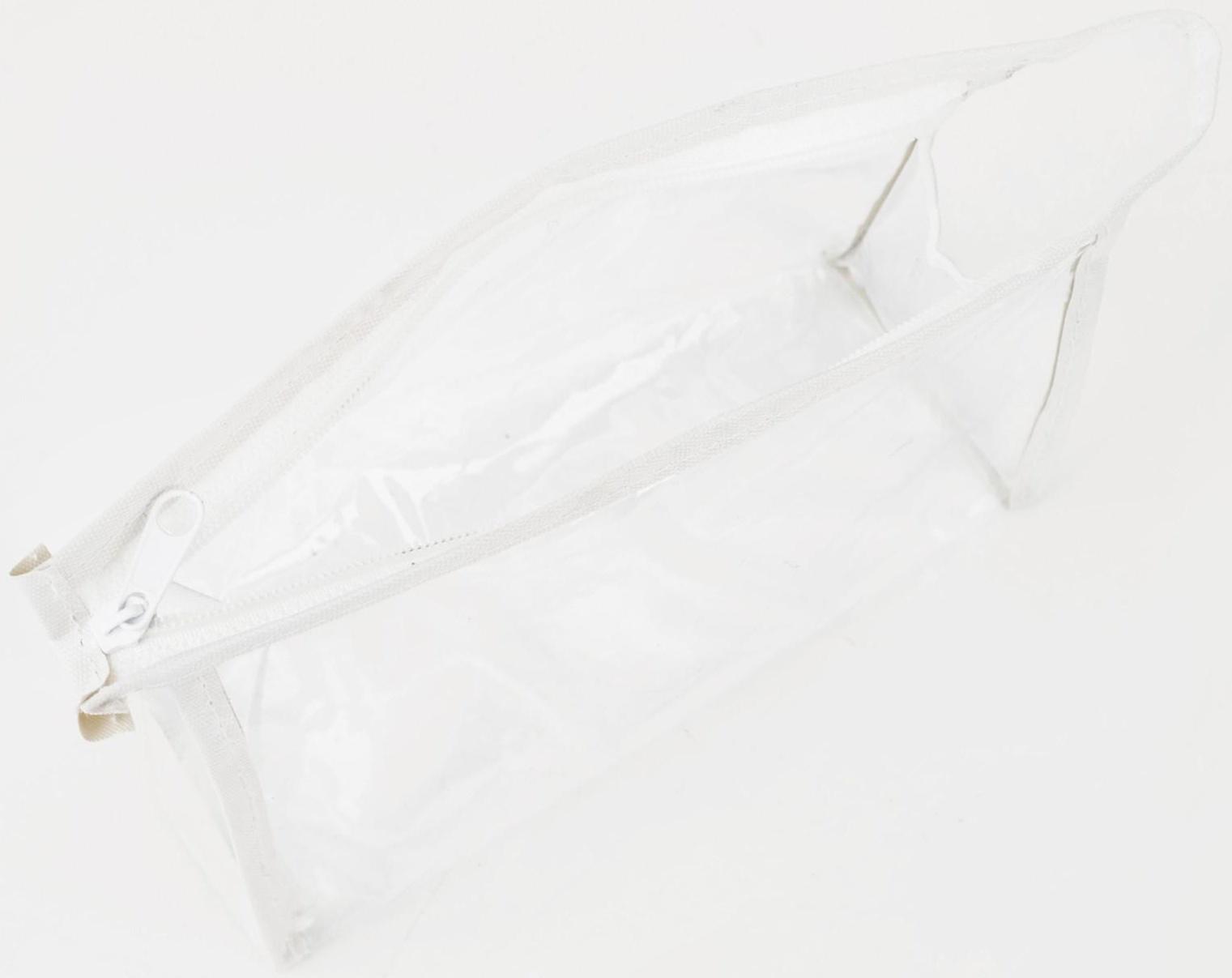 Косметичка на молнии, цвет белый