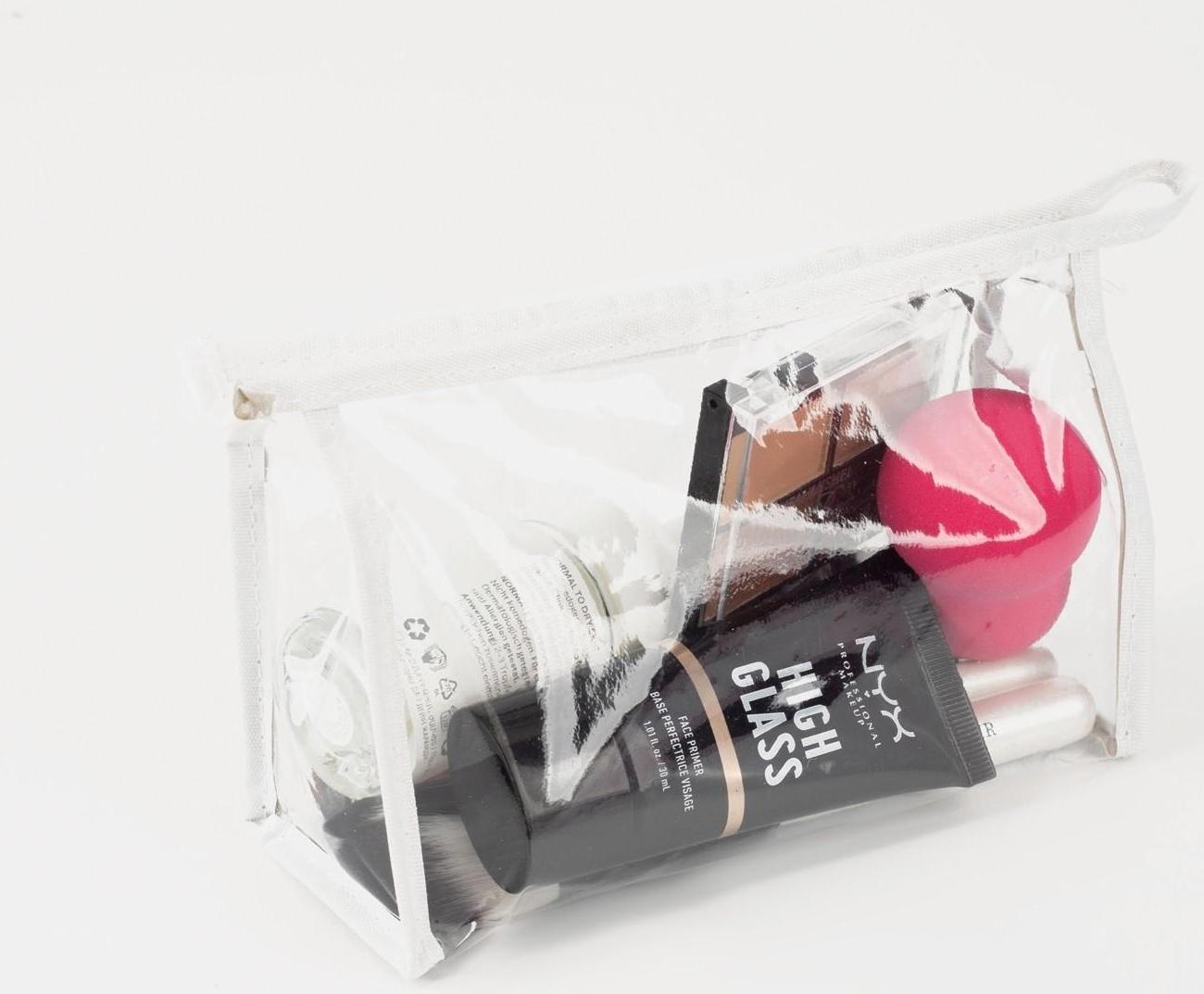 Косметичка на молнии, цвет белый