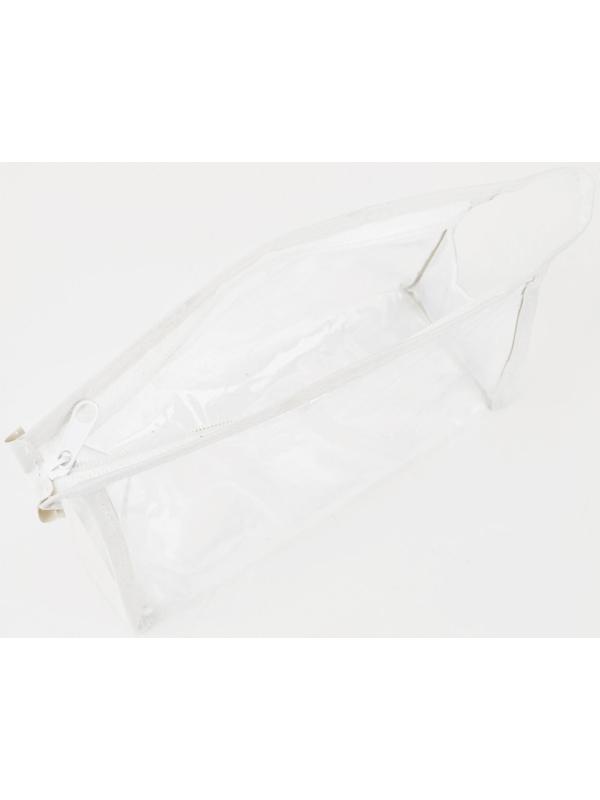 Косметичка на молнии, цвет белый