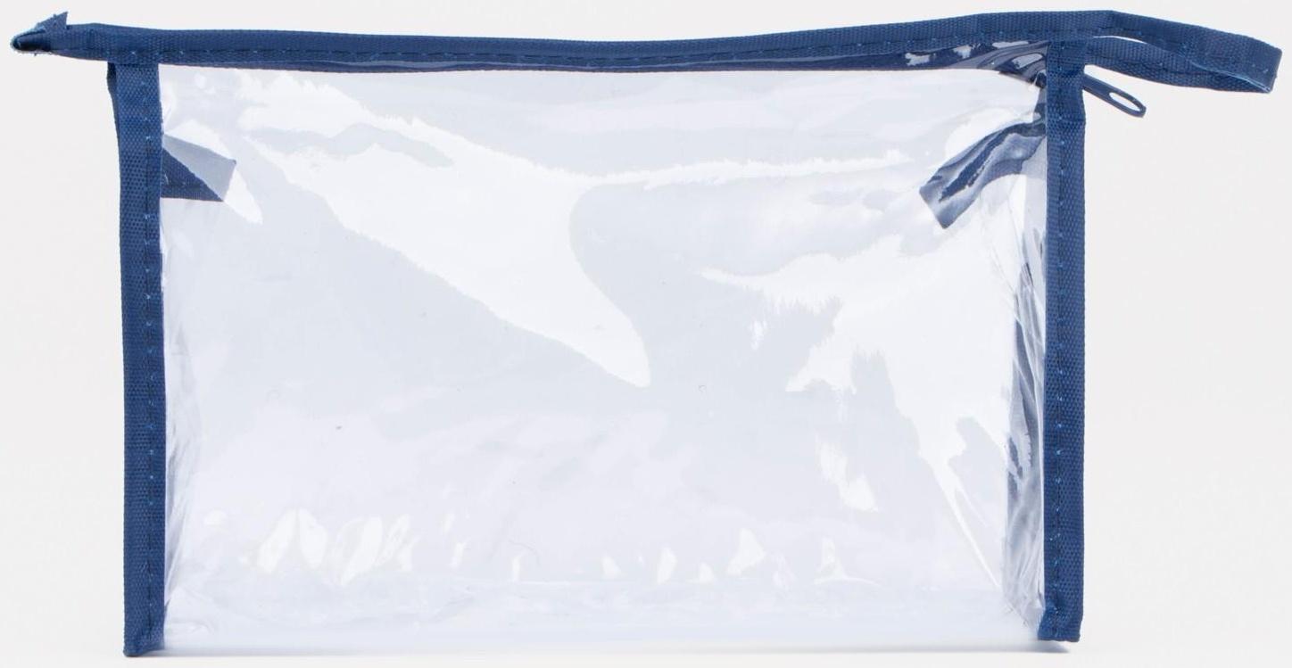 Косметичка на молнии, цвет синий