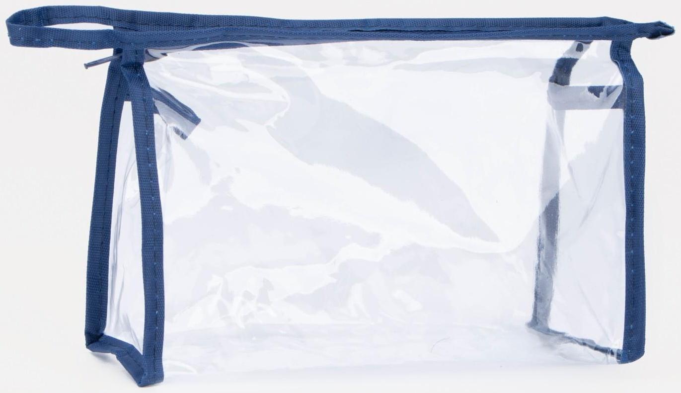 Косметичка на молнии, цвет синий