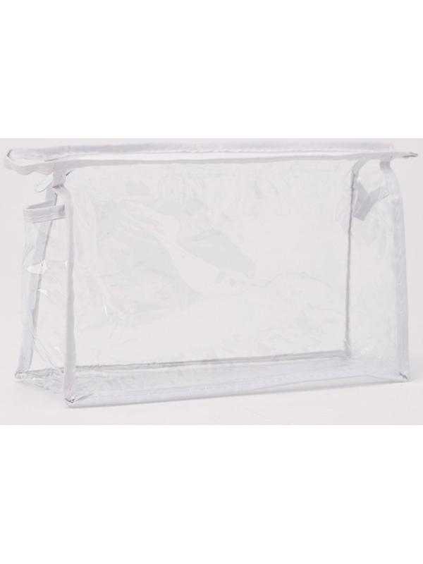 Косметичка на молнии, цвет белый