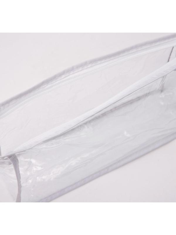 Косметичка на молнии, цвет белый