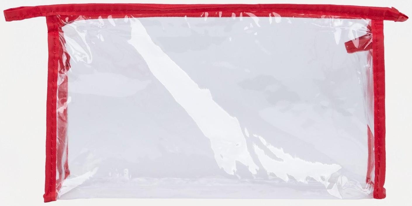 Косметичка на молнии, цвет красный