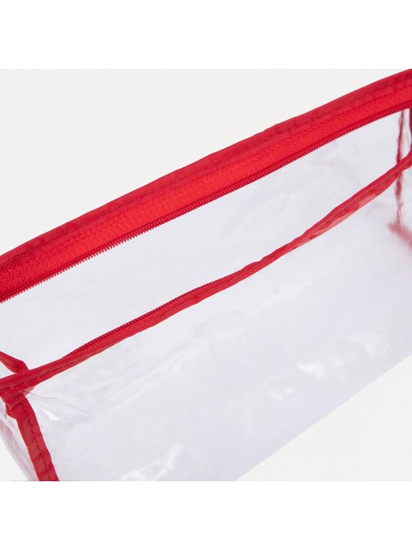 Косметичка на молнии, цвет красный