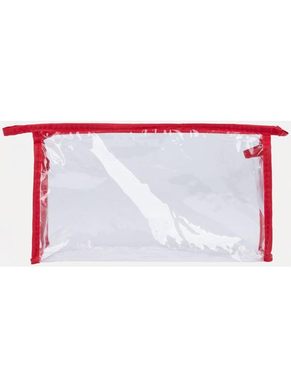 Косметичка на молнии, цвет красный