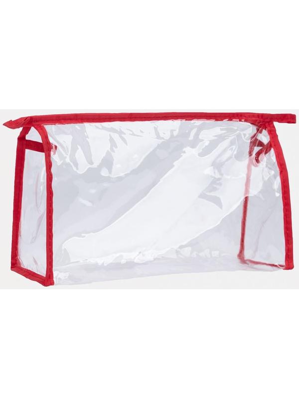 Косметичка на молнии, цвет красный