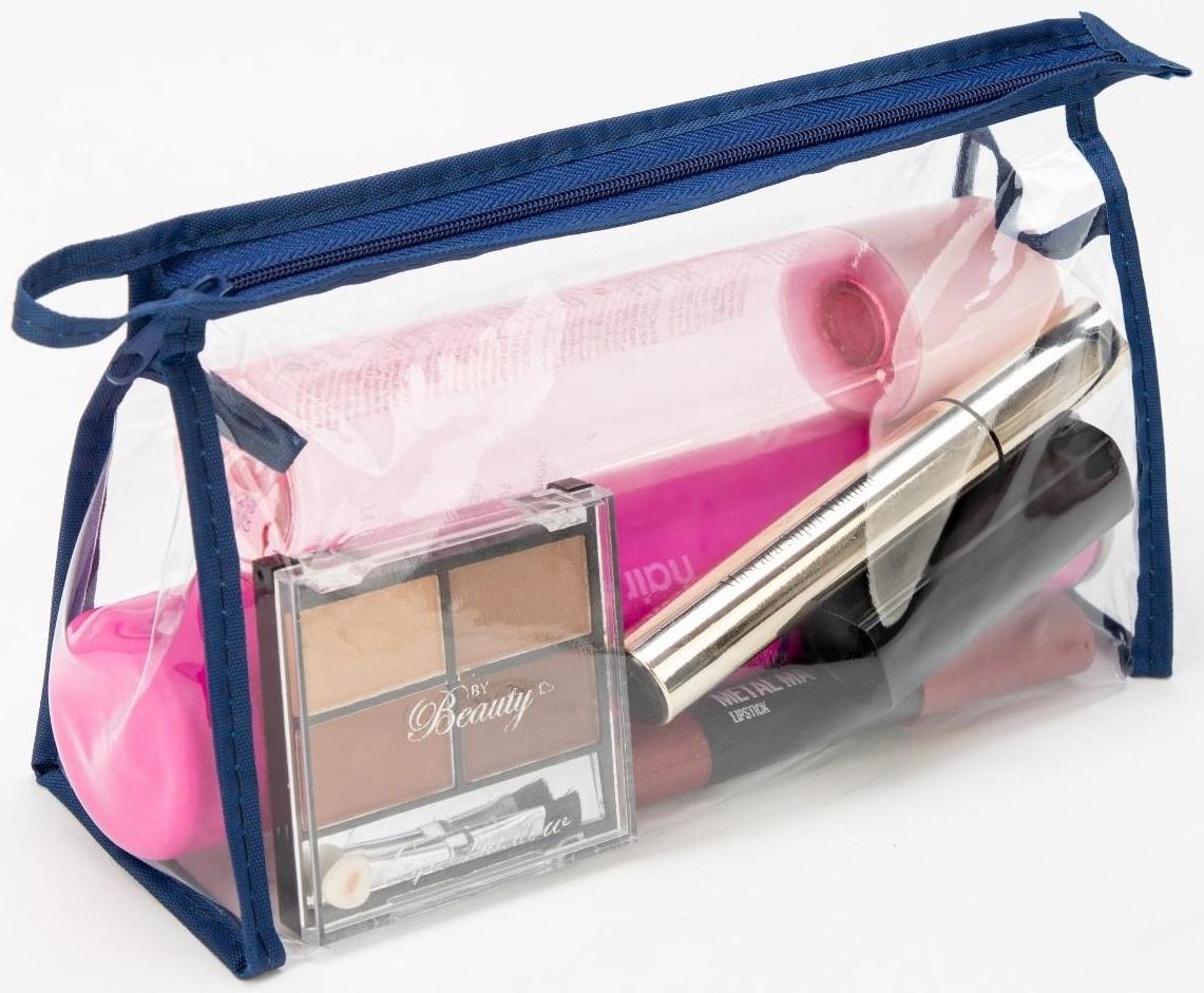 Косметичка на молнии, цвет синий