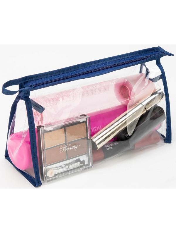 Косметичка на молнии, цвет синий