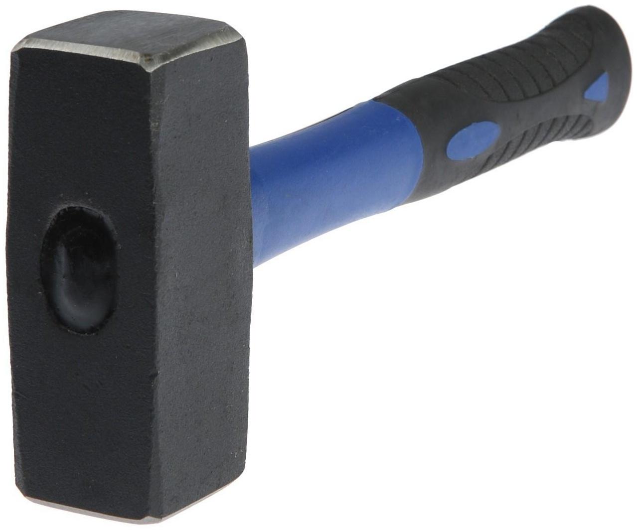 Кувалда кованая ТУНДРА, фиберглассовая трехкомпонентная рукоятка, 1.5 кг