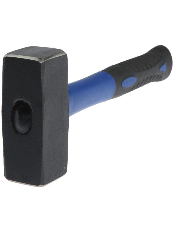 Кувалда кованая ТУНДРА, фиберглассовая трехкомпонентная рукоятка, 1.5 кг