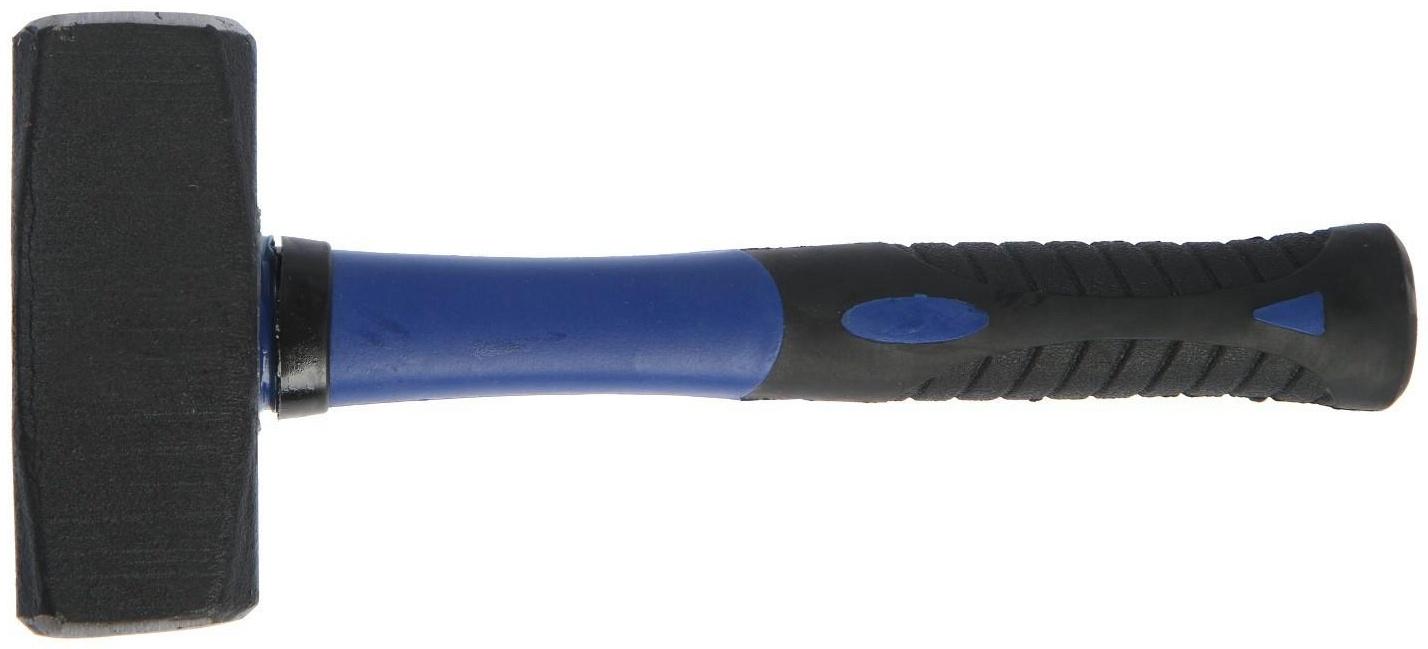 Кувалда кованая ТУНДРА, фиберглассовая трехкомпонентная рукоятка, 2 кг