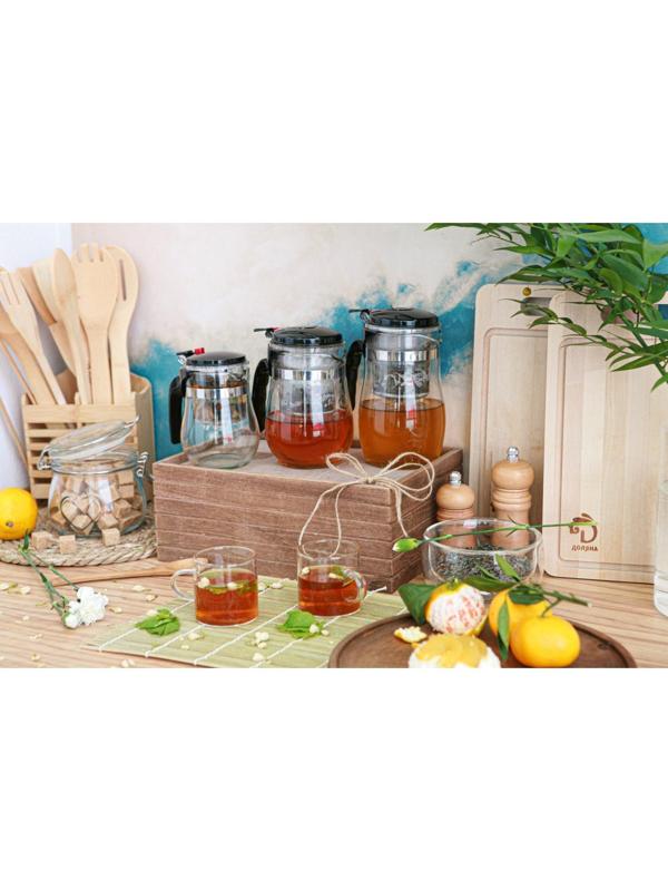 Чайник стеклянный заварочный Magistro «Мехико», 750 мл, с металлическим ситом, пластиковая колба