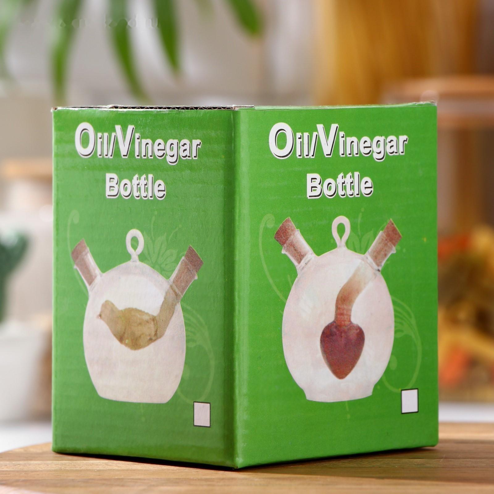 Бутыль стеклянная 2 в 1 для соусов и масла «Фьюжн. Сфера», 180/70 мл, 8×8×8,5 см