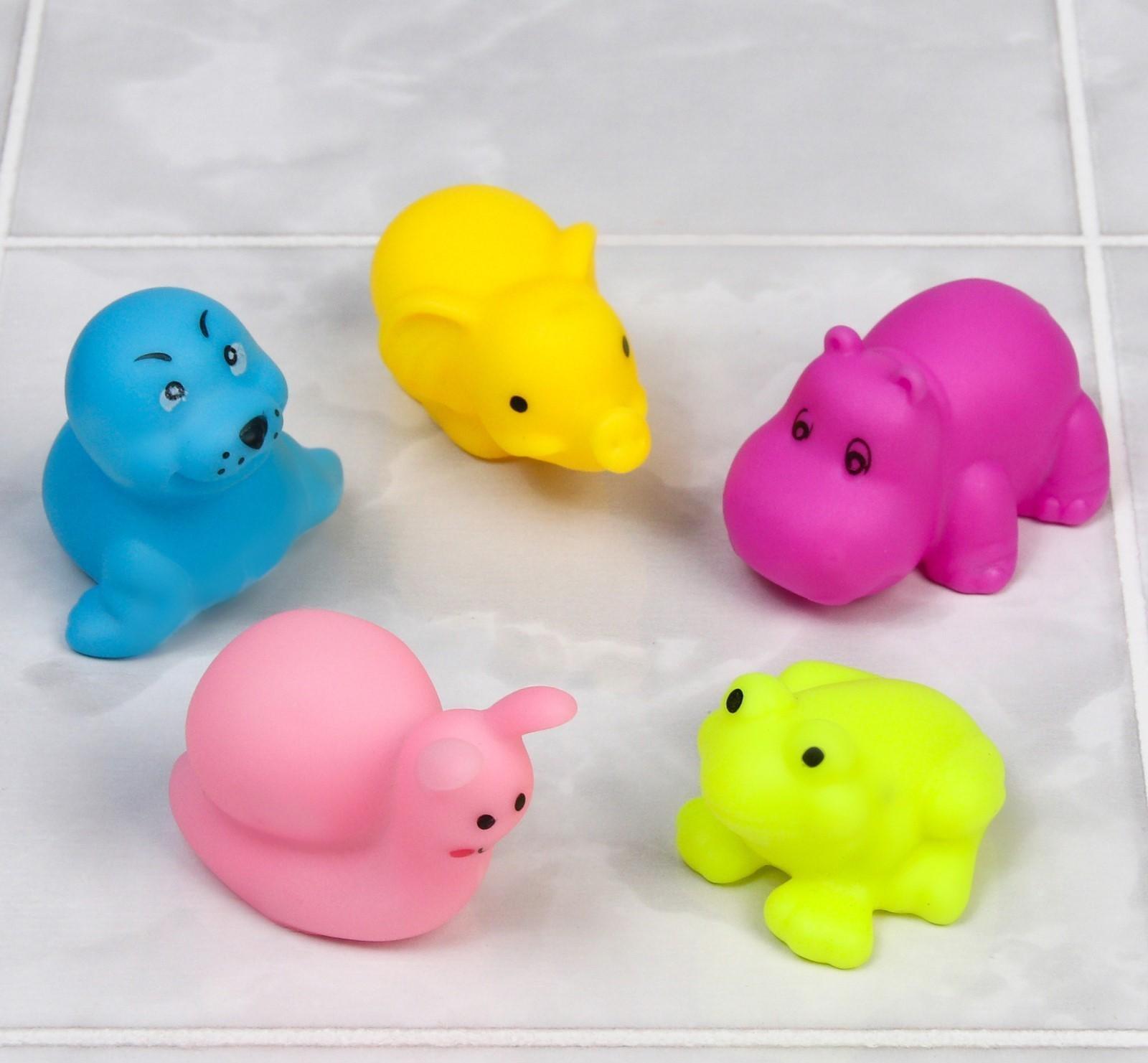 Набор резиновых игрушек для игры в ванной «Маленькие друзья», 5 шт., цвета МИКС