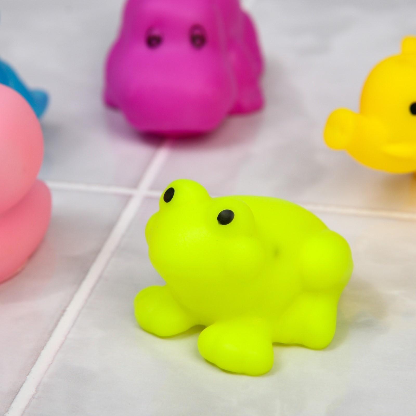 Набор резиновых игрушек для игры в ванной «Маленькие друзья», 5 шт., цвета МИКС