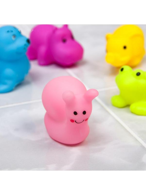 Набор резиновых игрушек для игры в ванной «Маленькие друзья», 5 шт., цвета МИКС