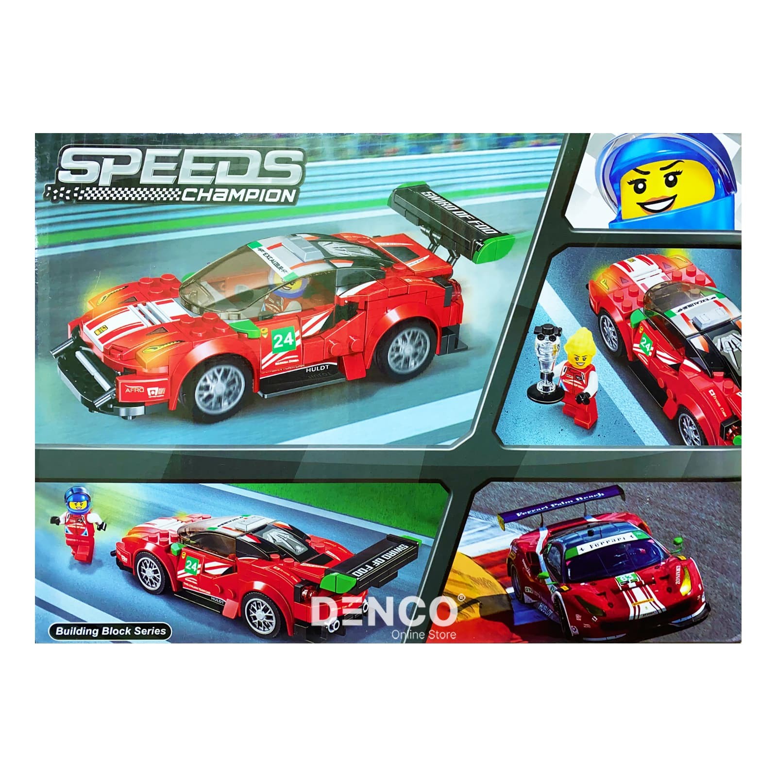 Конструктор Bl «Феррари 488 GT3 Scuderia Corsa» 10943 (Speed Champions 75886) / 185 деталей