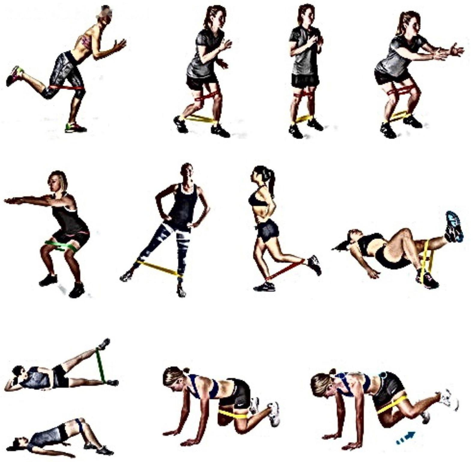 Набор из 3 фитнес-резинок 30 х 5 см, нагрузка 10, 14, 22 кг, цвета микс