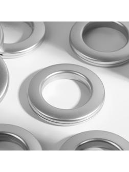 Люверсы для штор, d = 3,4/5,5 см, 10 шт, цвет серебряный