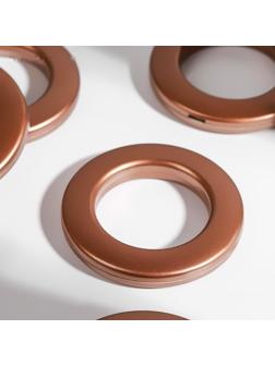 Люверсы для штор, d = 3,1/5,5 см, 10 шт, цвет коричневый