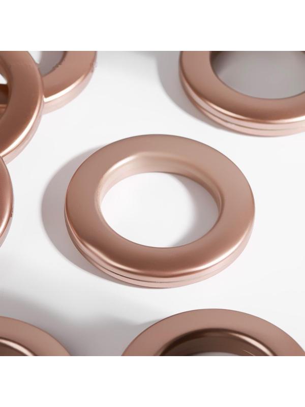 Люверсы для штор, d = 3,1/5,5 см, 10 шт, цвет медный