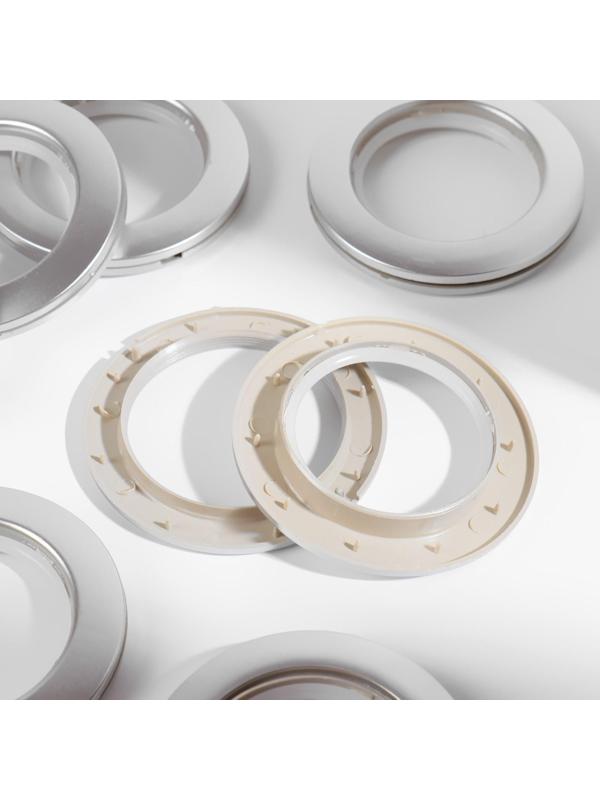 Люверсы для штор, d = 4,1/7,5 см, 10 шт, цвет серебряный