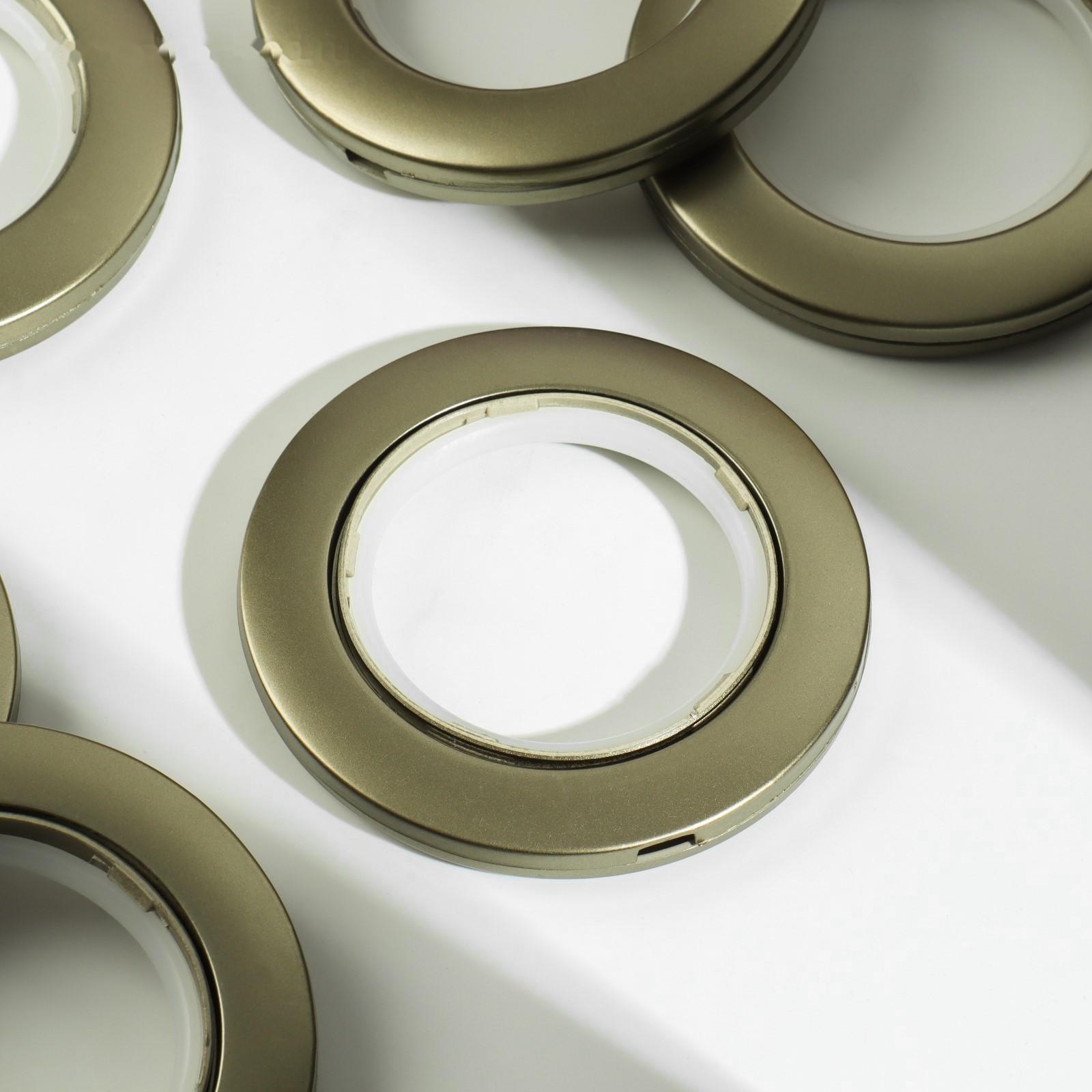 Люверсы для штор, d = 4,1/7,5 см, 10 шт, цвет медный