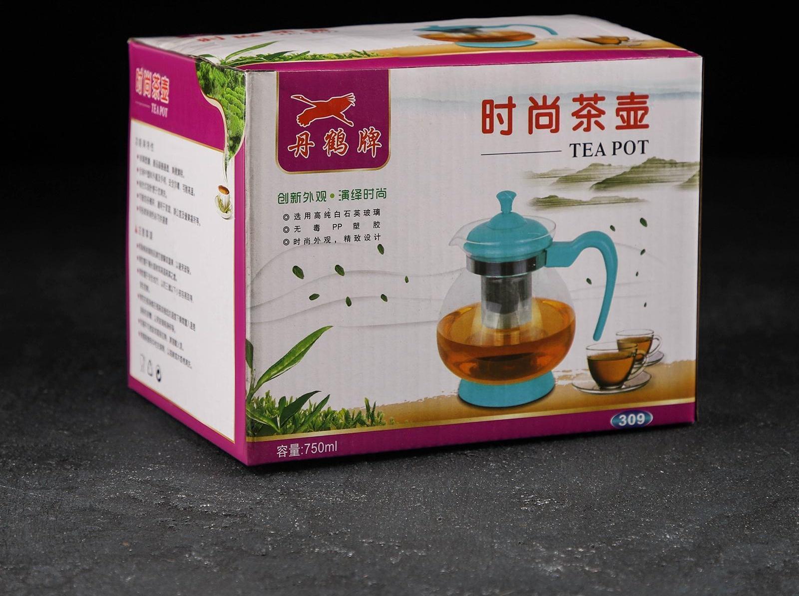 Чайник стеклянный заварочный «Мелодия», 750 мл, с металлическим ситом, цвет МИКС