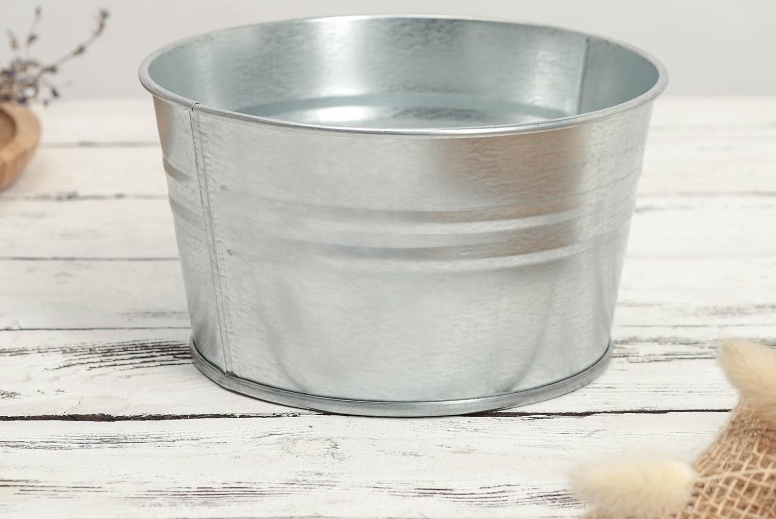 Кашпо оцинкованное, 1,5 л, ГОСТ