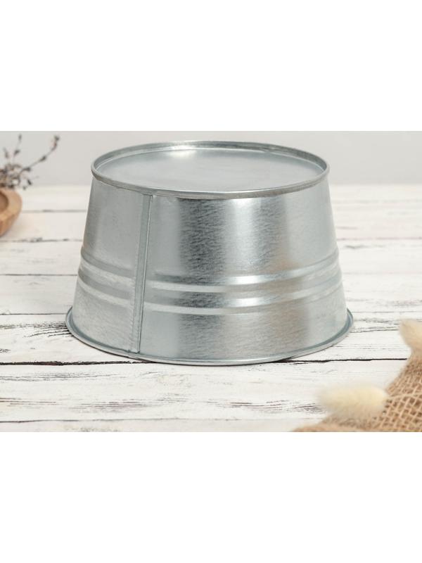 Кашпо оцинкованное, 1,5 л, ГОСТ