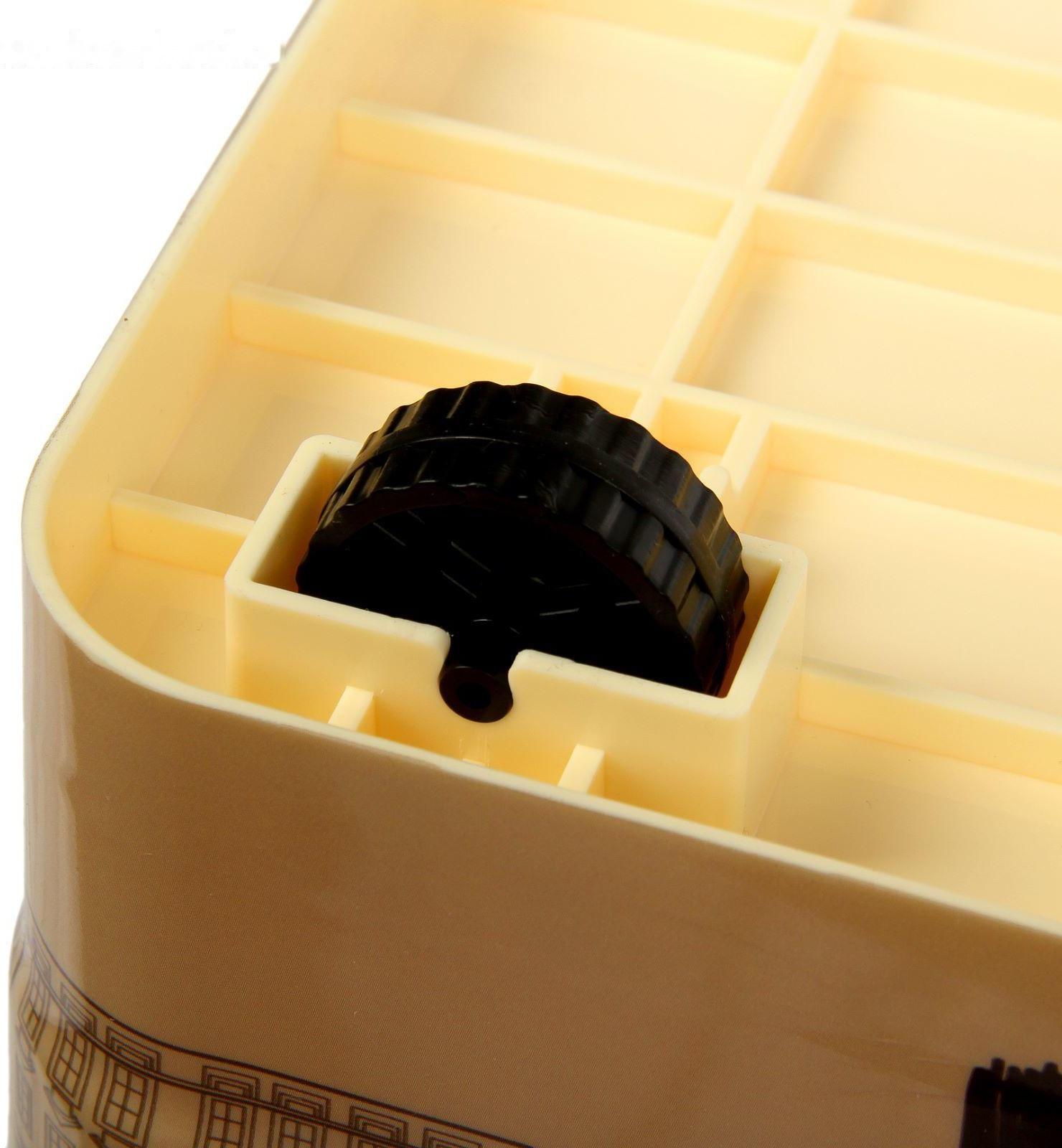 Контейнер для хранения с крышкой «Уличное кафе», 35 л, 50,5×31,5×28 см, на колёсиках, цвет слоновая кость