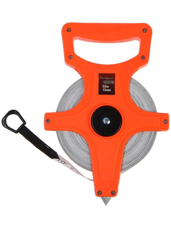 Мерная лента геодезическая Hobbi/Remocolor, фиберглассовая, открытый корпус, 50 м x 13 мм