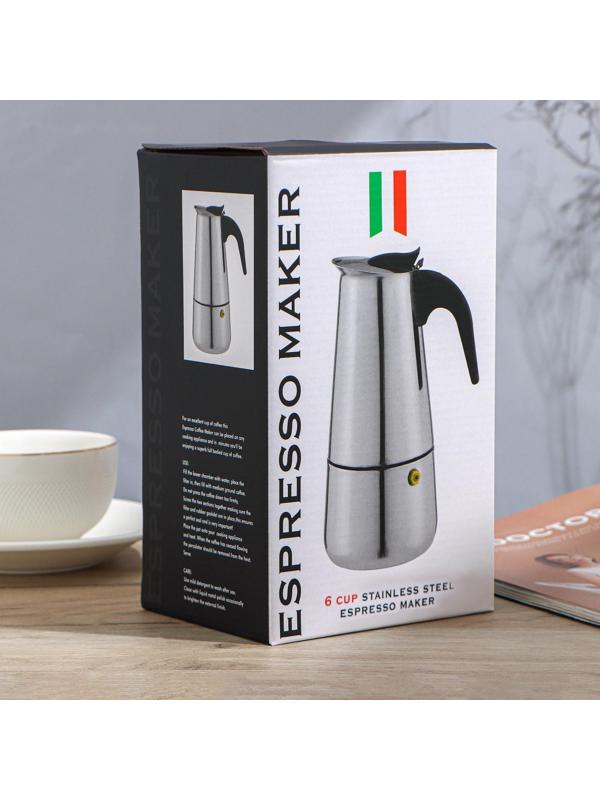 Кофеварка гейзерная Доляна «Стиль», на 6 чашек, 300 мл