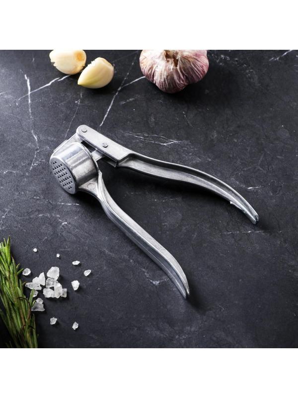 Пресс для чеснока алюминиевый, круглый, малый