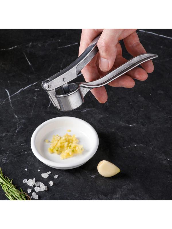 Пресс для чеснока алюминиевый, круглый, малый