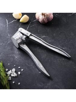 Пресс для чеснока алюминиевый, круглый, большой