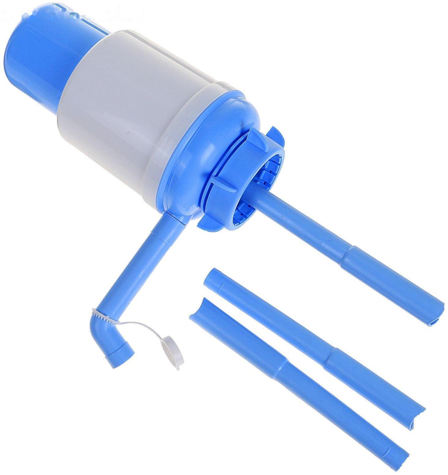 Помпа для воды Luazon Norma, механическая, большая, под бутыль от 11 до 19 л, голубая