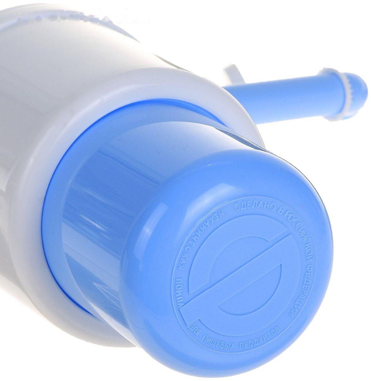 Помпа для воды Luazon Norma, механическая, большая, под бутыль от 11 до 19 л, голубая