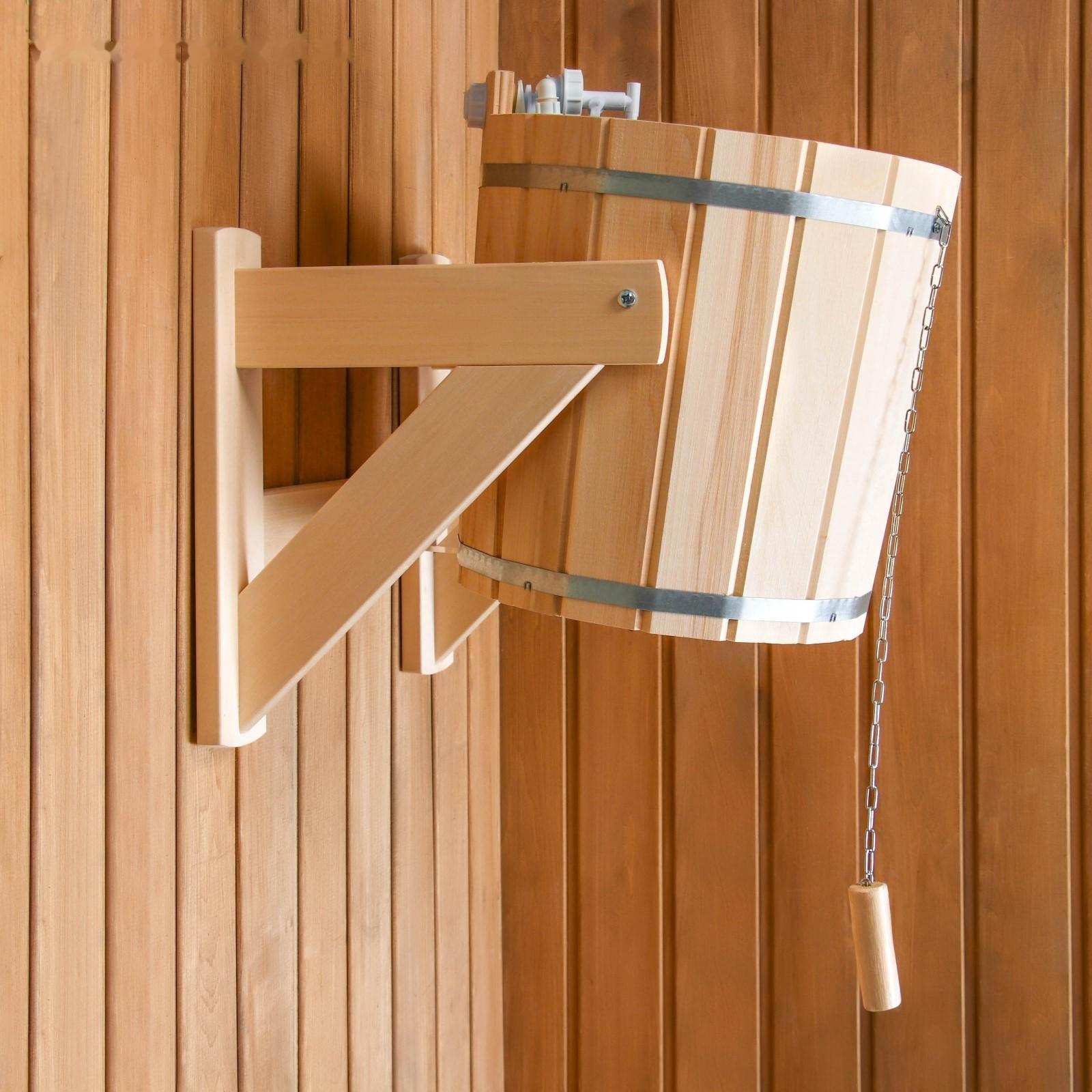 Обливное устройство из липы, 15л, нержавеющая вставка, 